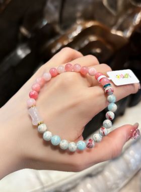 杭州香积寿山石竹节双拼手串女款轻奢小众精致高级感手链正品代请