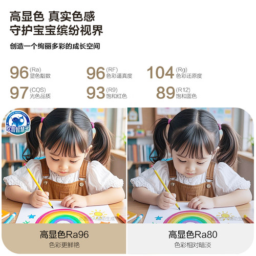 26新欧普LED全光谱婴幼儿童0眩光专业护眼吸顶灯具饰客厅灯灵川TC - 图1