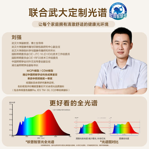 欧普led吸顶灯具饰护眼全光谱智慧光客厅卧室书房全套智能宸风4TC - 图0