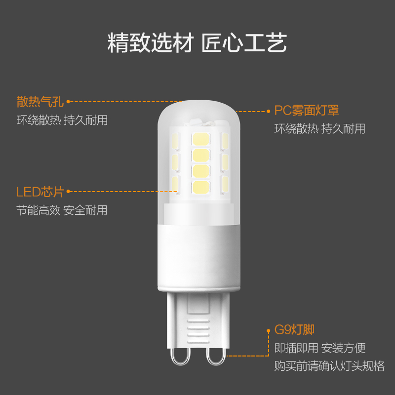 欧普超亮led节能灯泡螺口玉米灯泡两针插脚灯泡蜡烛泡g9光源