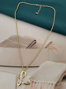 s59青岛欧美饰品时尚简约百搭唯美闪钻镶嵌淡雅秀气温婉优雅项链