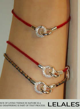 LELALES桑丘【新年礼物】骏马佛手柑红绳锆石手链 新中式好运来福