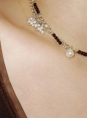 雪松叠珠项链中式时髦夏日搭配