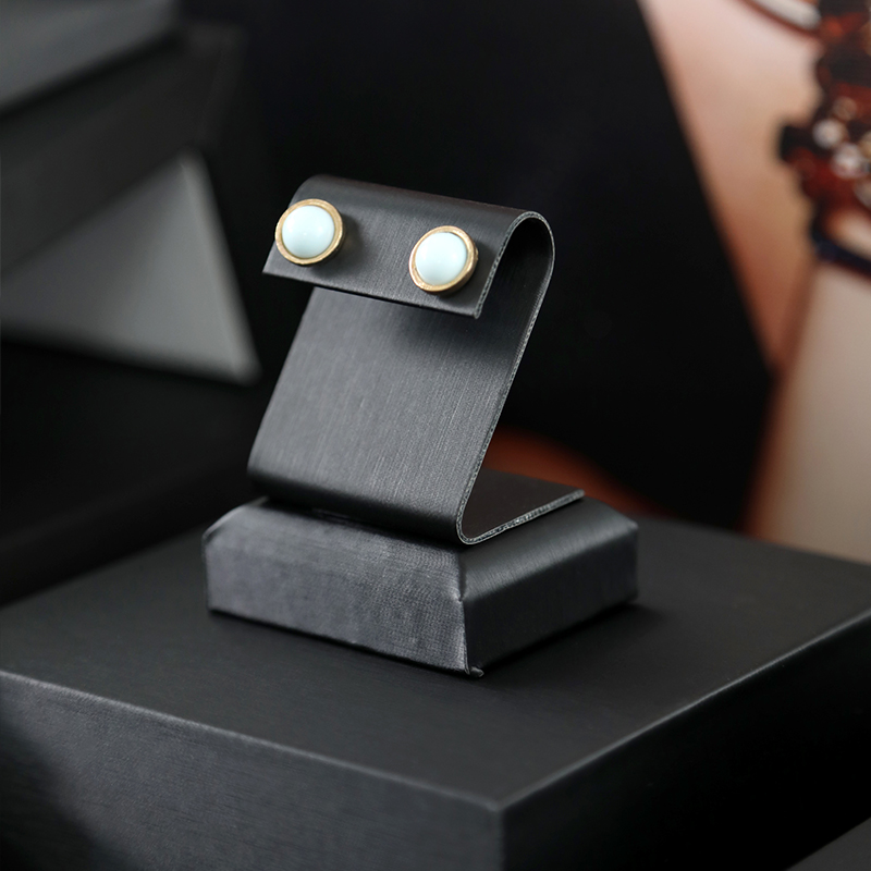 耳饰耳环展示架陈列珍珠耳钉架耳环架子黑色柜台珠宝首饰展示道具 - 图1