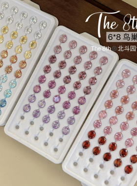 中国高碳锆石钻底耳钉diy
