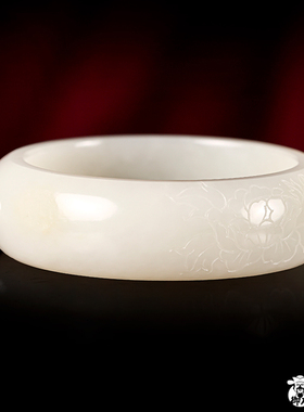 御府新疆和田玉黄皮手镯女款