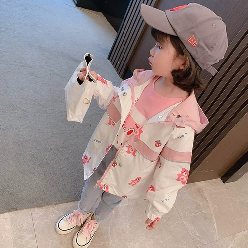 Осенняя детская весенняя куртка, детский весенний плащ, в западном стиле, детская одежда