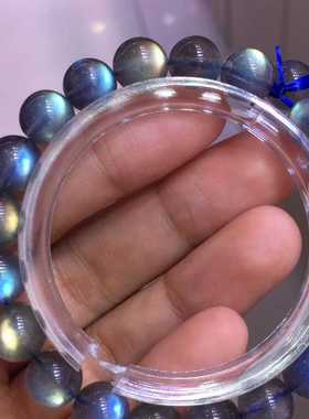 天然灰月光石晶体干净助睡眠手链