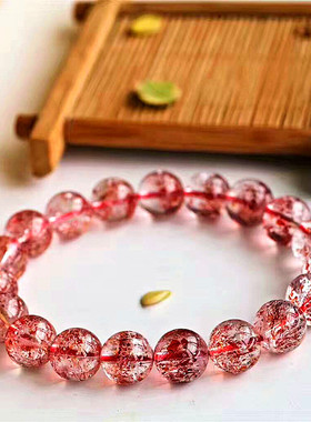 天然超七金草莓单圈晶体通透