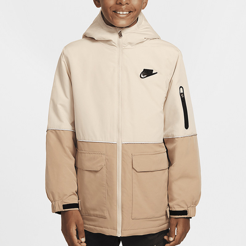 耐克Nike 儿童大童冬季拼接反光棉服运动梭织外套HQ7172-126,淘宝优惠券,粉丝福利购,淘宝优惠卷