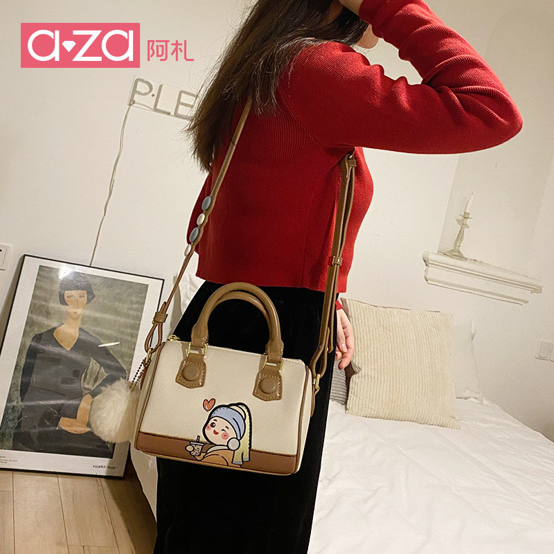 aza 2021新款潮波士顿小众手提小包 aza女士包袋