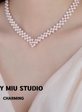 BABYMIUV字型珍珠项链