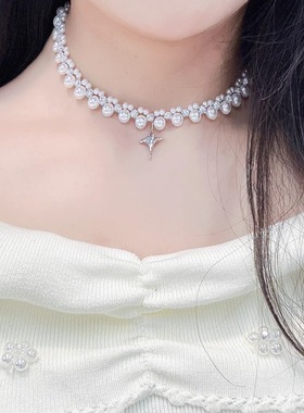 小众设计感轻奢珍珠项链chocker