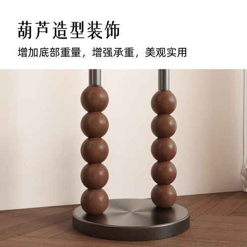 意式不锈钢衣帽架落地家用简易挂衣架卧室床边双杆架子客厅置物架 - 图3