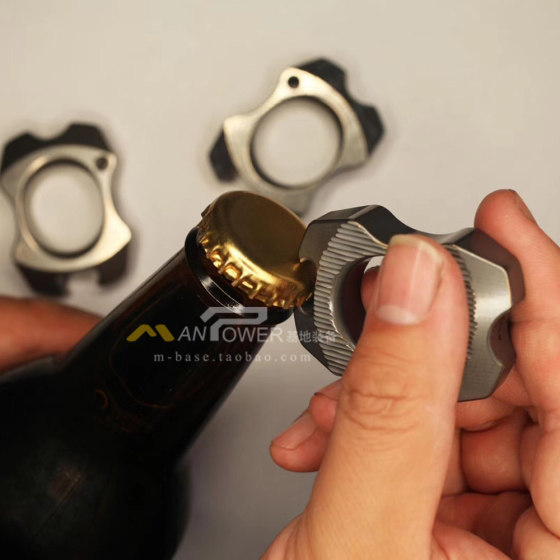 KASFLY凯撒 单指指虎 EDC玩具开瓶器钛合金青铜碳纤维夜光多材质