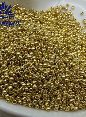 东宝TOHO进口米珠PF557/558高保色金银珠手工diy串珠散珠饰品配件