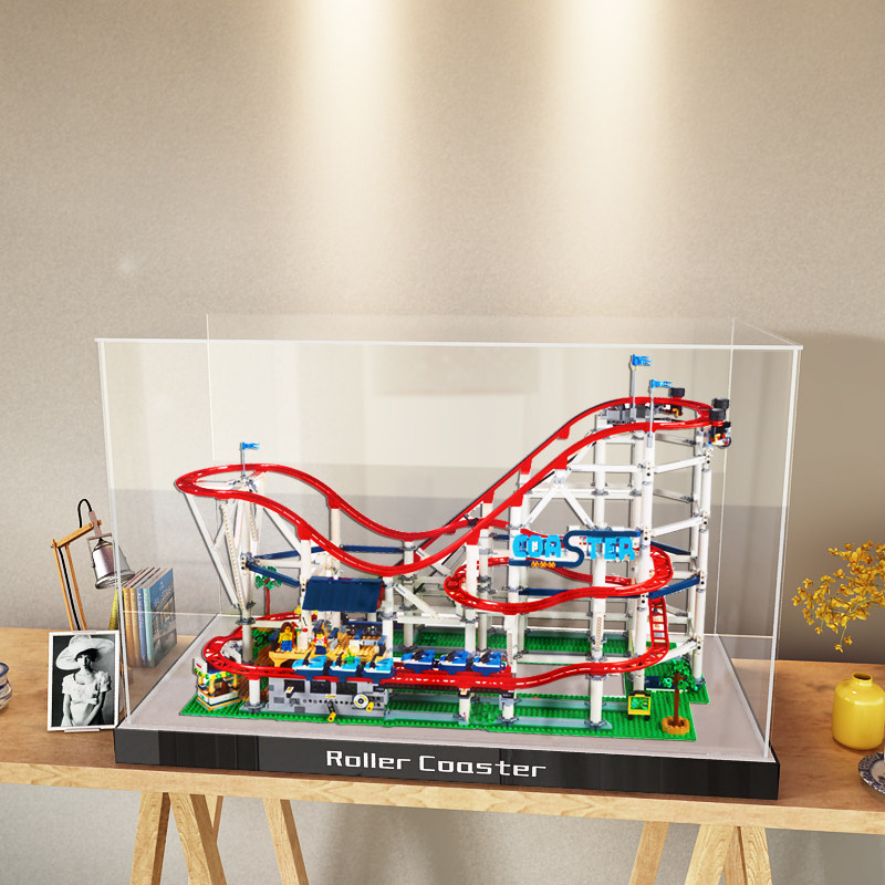 lego roller coaster display case