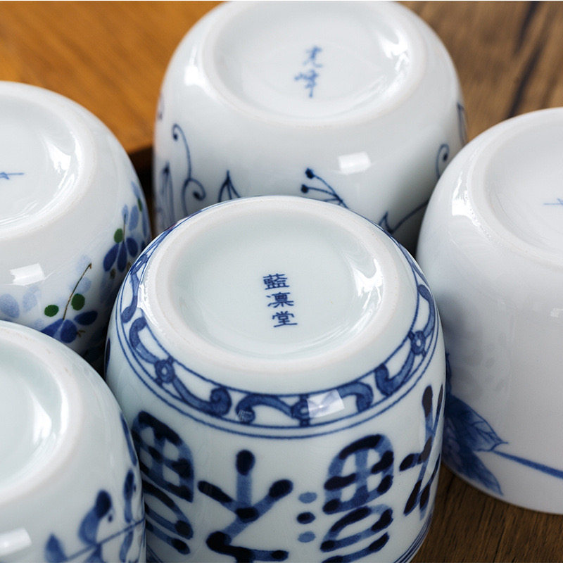 日本进口蓝凛堂炖盅家用陶瓷蛋盅隔水炖汤盅日式甜品碗蒸蛋碗