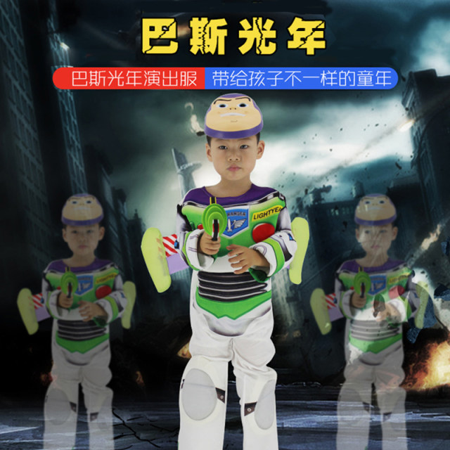 Buzz Lightyear ຂອງເດັກນ້ອຍ costume ຂັ້ນຕອນຂອງການ costume superhero ລັກສະນະອະນຸບານ fairy tale ການປະຕິບັດ costume