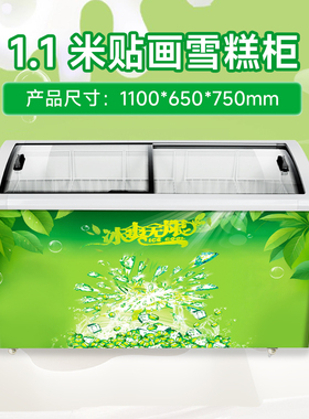 雪贝娜大容量玻璃门卧式冷冻冰柜