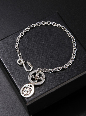 克罗星男女合金潮流单链手链高桥