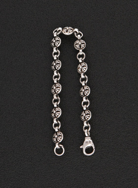 克罗男女合金镀银复古小众手链