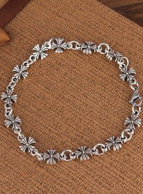 克罗男女合金朋克十字架手链礼物