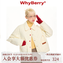 WhyBerry 22AW air soda thin cotton liner clip cotton jacket woman lazy feeling retro cotton clothing