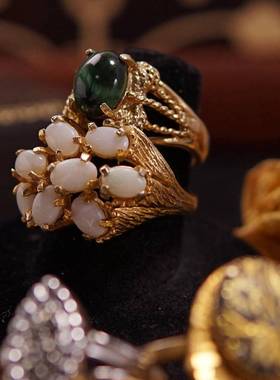 Vintage西洋古董首饰戒指孤品