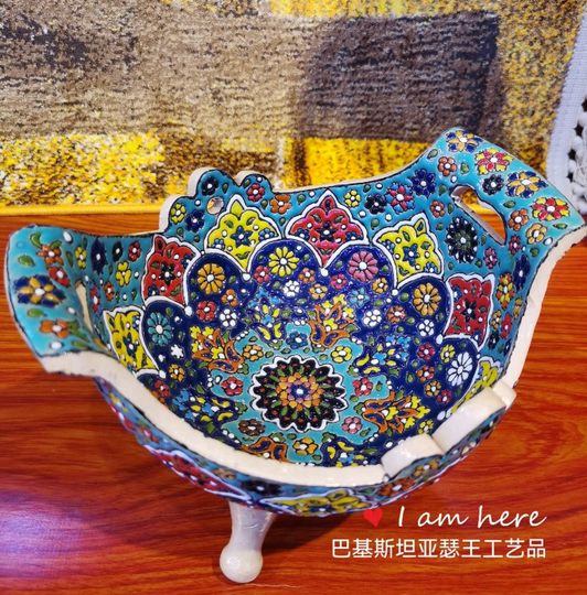 Iranian earthenware tableware, dried fruit, candy, snacks, fruit plate, living room coffee table, pop style gift pattern, shipped randomly