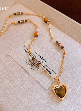 2025冬当季新款 衣佳人折扣 串珠爱心项链配饰毛衣链轻奢感项饰