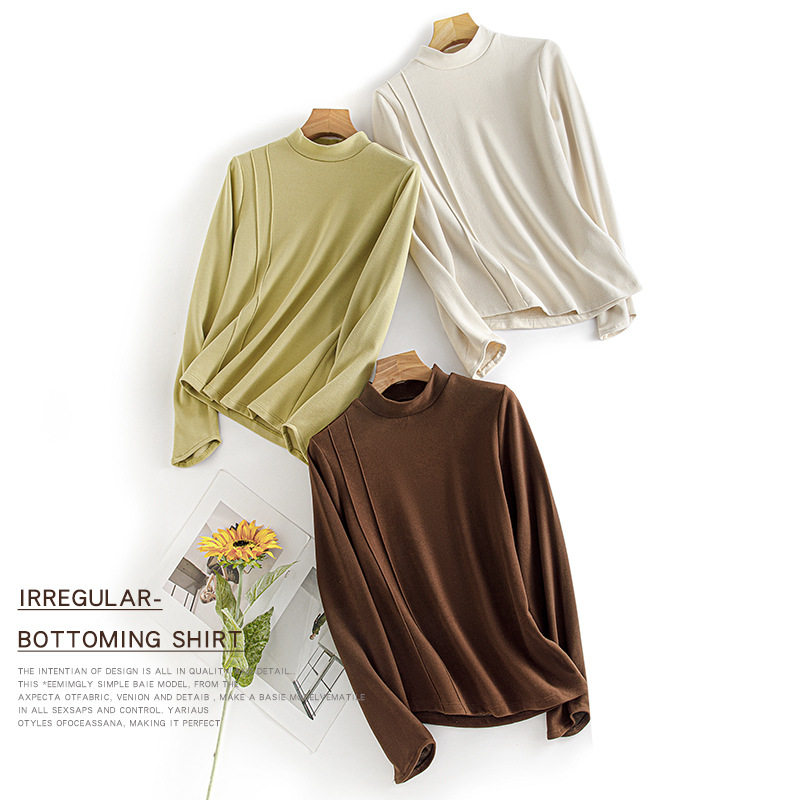 2025冬当季新款 衣佳人折扣  发热衣女双面磨毛鱼骨不规则打底衫,淘宝优惠券,粉丝福利购,淘宝优惠卷