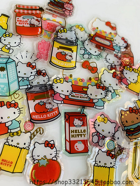 日本原单 Sanrio易拉罐式异形贴双子星/KITTY/KUROMI/POCHACCO - 图1