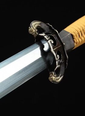 三色铜守望剑纯铜鞘鎏金银百炼花纹钢烧刃 练习收藏送人未开刃