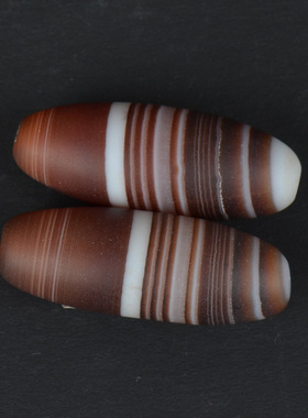 天然缠丝蚕丝桶珠一对一块料一线药师=珠宝文玩配饰吊坠挂件