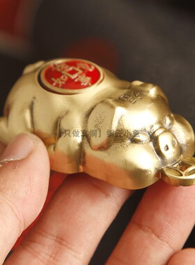 纯铜实心诸事如意转转发财手把件