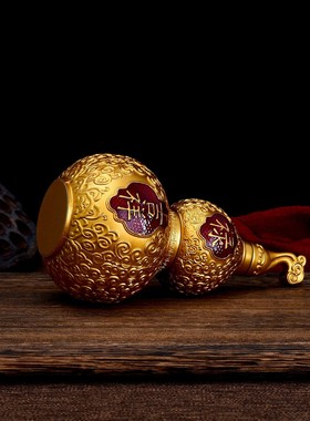 精美16cm福禄铜葫芦摆件乔迁礼物