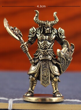 全黄铜牛战士牛魔王造型摆件