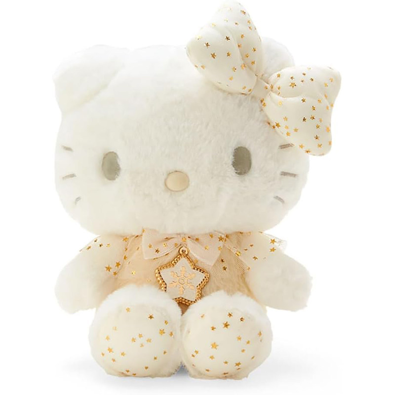 日本三丽鸥hellokitty正版冬日凯蒂猫哈喽kt猫公仔玩偶毛绒玩具