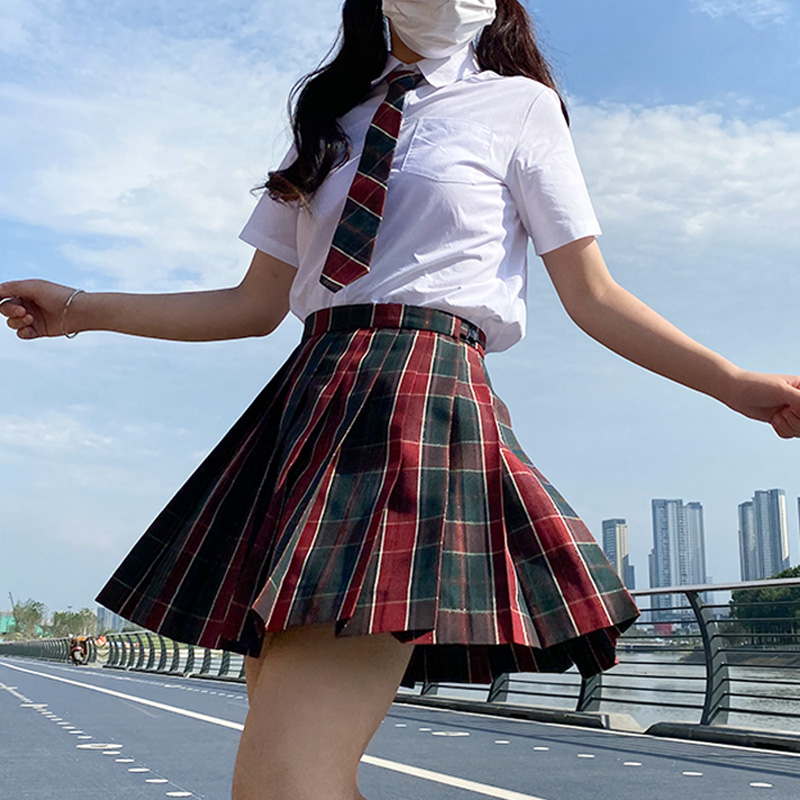 【圣诞树】跪乳羊JK原创格裙正版日系学院风学生jk制服裙套装夏季-图0