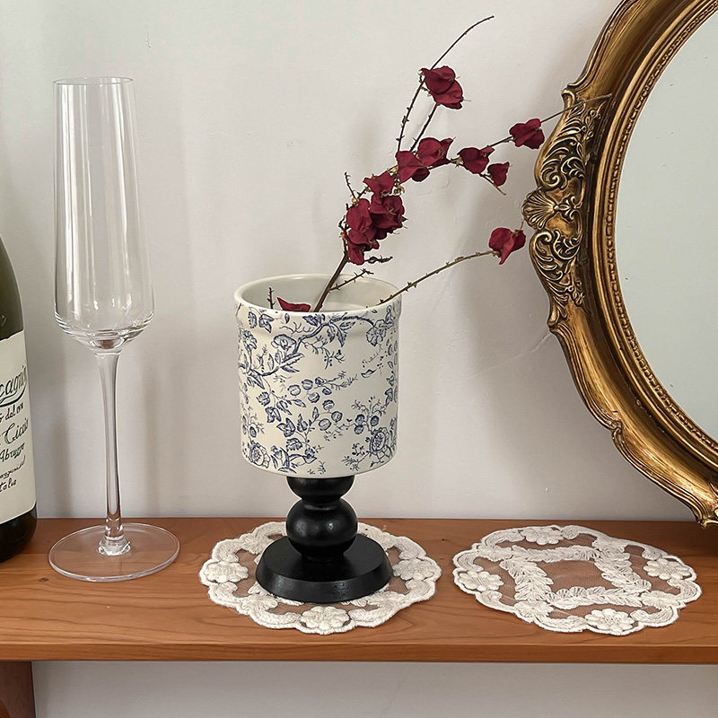 枝悟 仙女气圆形刺绣蕾丝垫 法式家居软装花瓶垫餐桌杯垫拍照道具,淘宝优惠券,粉丝福利购,淘宝优惠卷