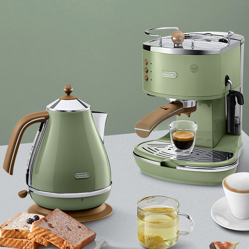 Delonghi/德龙 ECO310家用半自动咖啡机电水壶多士炉复古三件套 - 图1