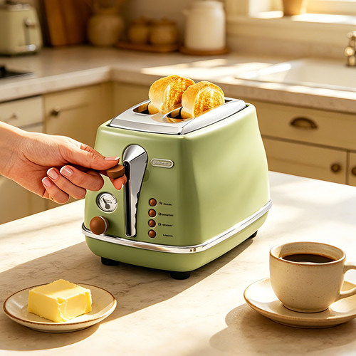 delonghi/德龙 CTO2003复古色多士炉家用全自动烤面包机吐司机 - 图3