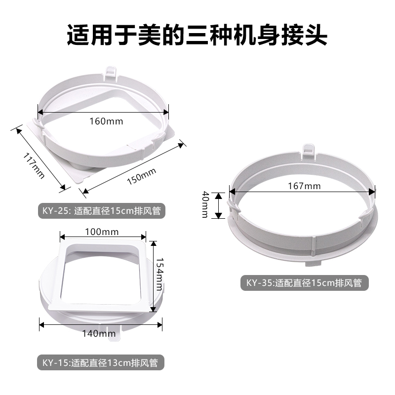 Mobile air conditioner accessories body interface exhaust pipe accessories