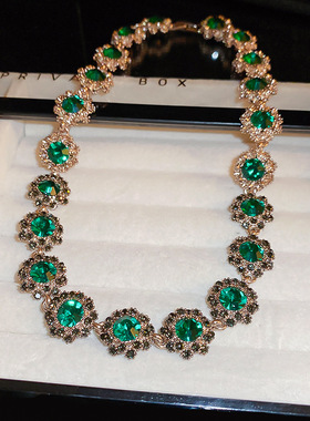 麦芭贝尔水钻合金女套装项链