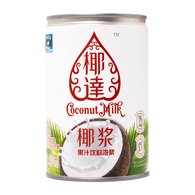 熊猫牌椰达椰浆400ml罐浓缩椰奶汁奶茶西米露用品烘焙甜品原料-图3