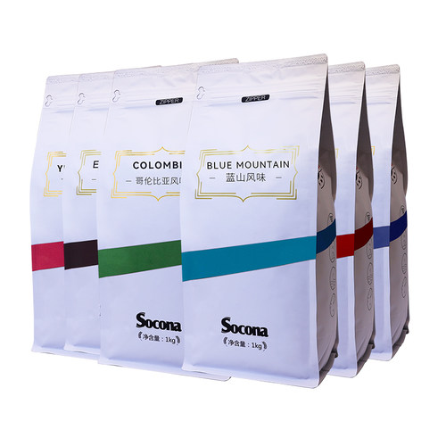 SOCONA耶加雪风味啡咖啡豆1KG量贩装 精选新鲜烘焙手冲黑咖啡粉 - 图3