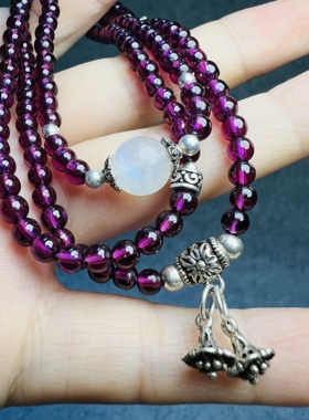 许愿原创 巴西原矿AAA级紫牙乌石榴石 通透艳紫色 大师设计[得意]