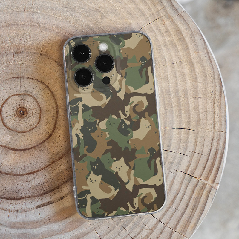 创意可爱猫咪萌趣迷之彩绿适用于iPhone16 ProMax/15 plus苹果14Pro手机壳13/12防摔保护套华为oppo小米vivo,淘宝优惠券,粉丝福利购,淘宝优惠卷