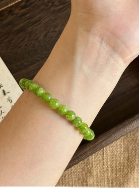 新中式橄榄玉石串珠手链